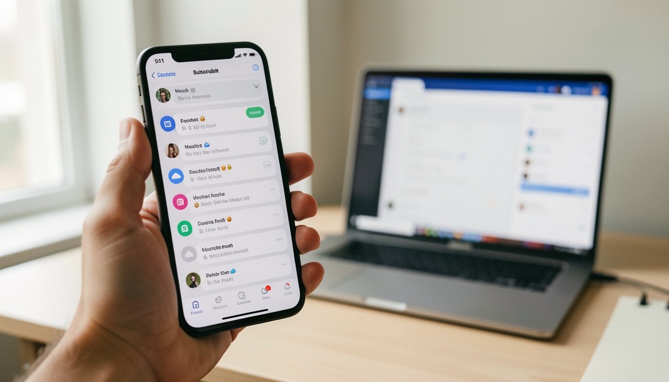 Messagerie cloud et notifications push sur mobile