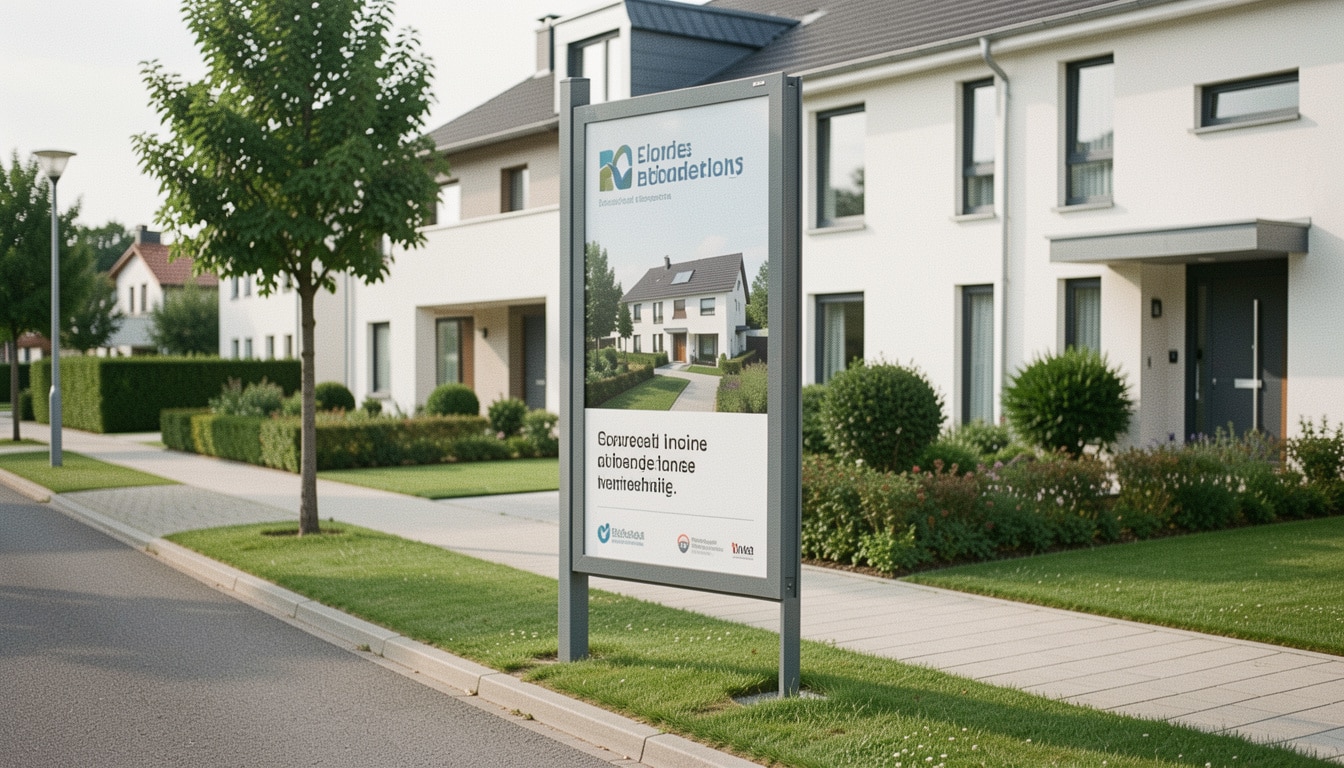 Panneau immobilier : bien le choisir pour être visible